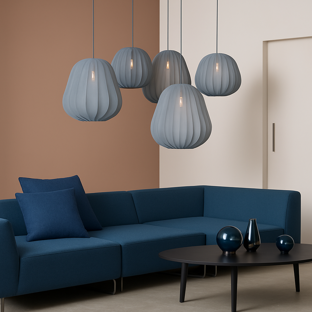 lustre en tissu rétro pour décoration intérieure design nordique