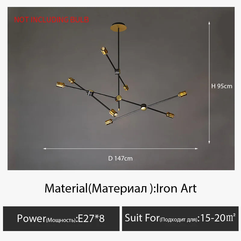 lustre en tube de verre design nordique pour décoration intérieure