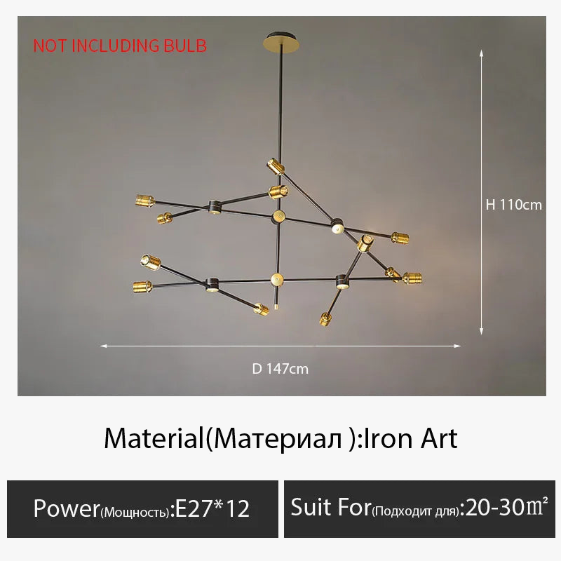 lustre en tube de verre design nordique pour décoration intérieure
