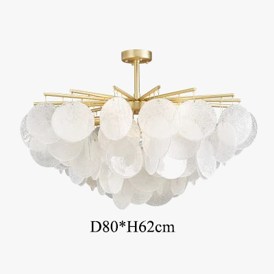 Lustre en verre avec carillons éoliens romantiques de luxe