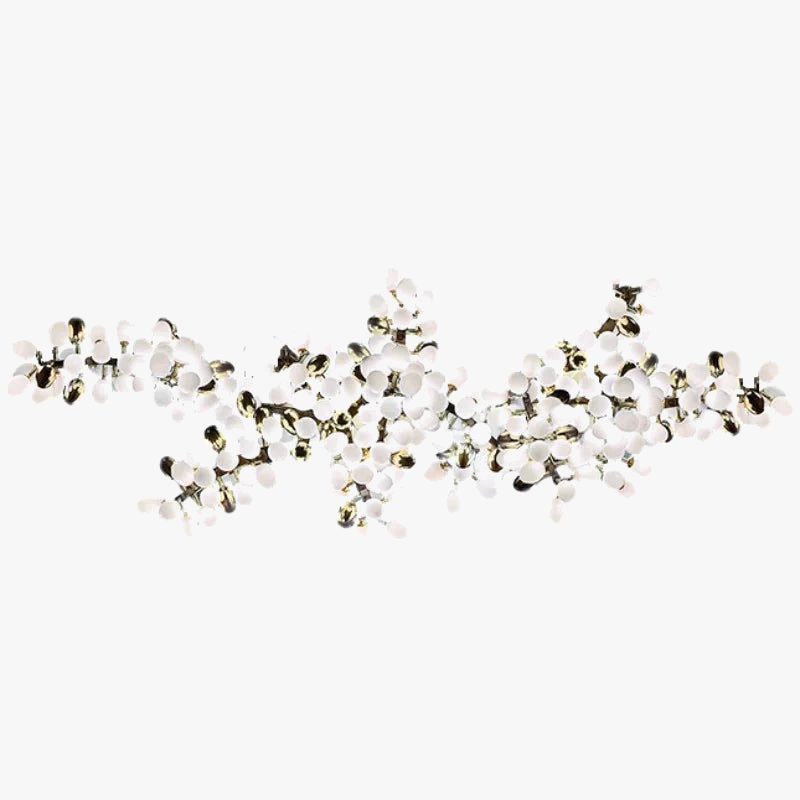 Lustre en verre blanc de luxe postmoderne