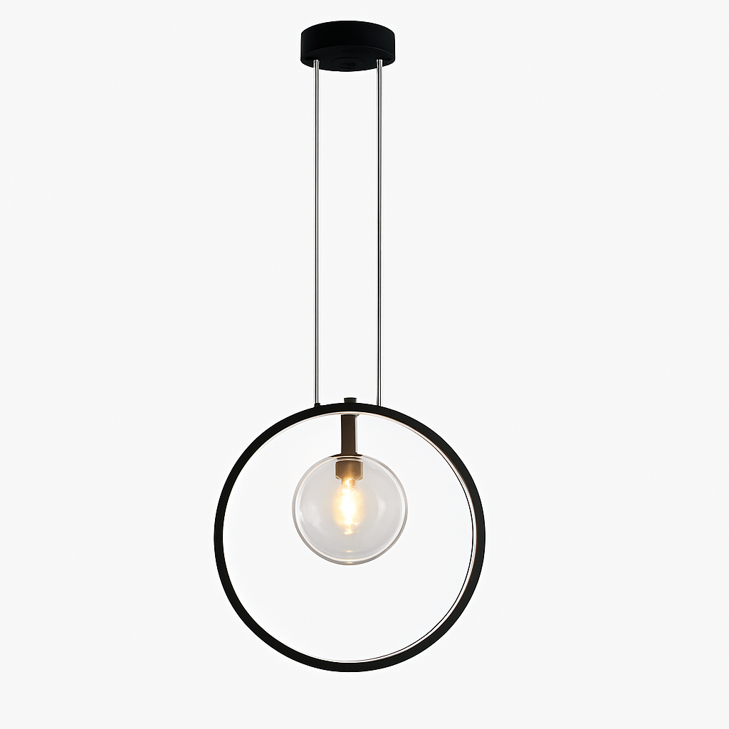 lustre en verre à bulles style nordique pour décoration moderne