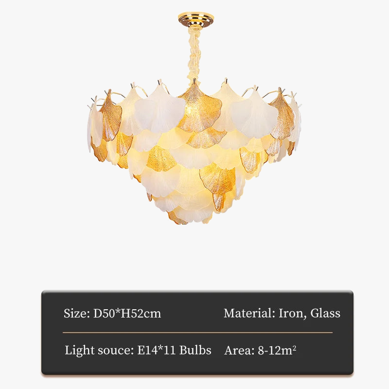 lustre en verre coquillage pour ambiance romantique et élégante