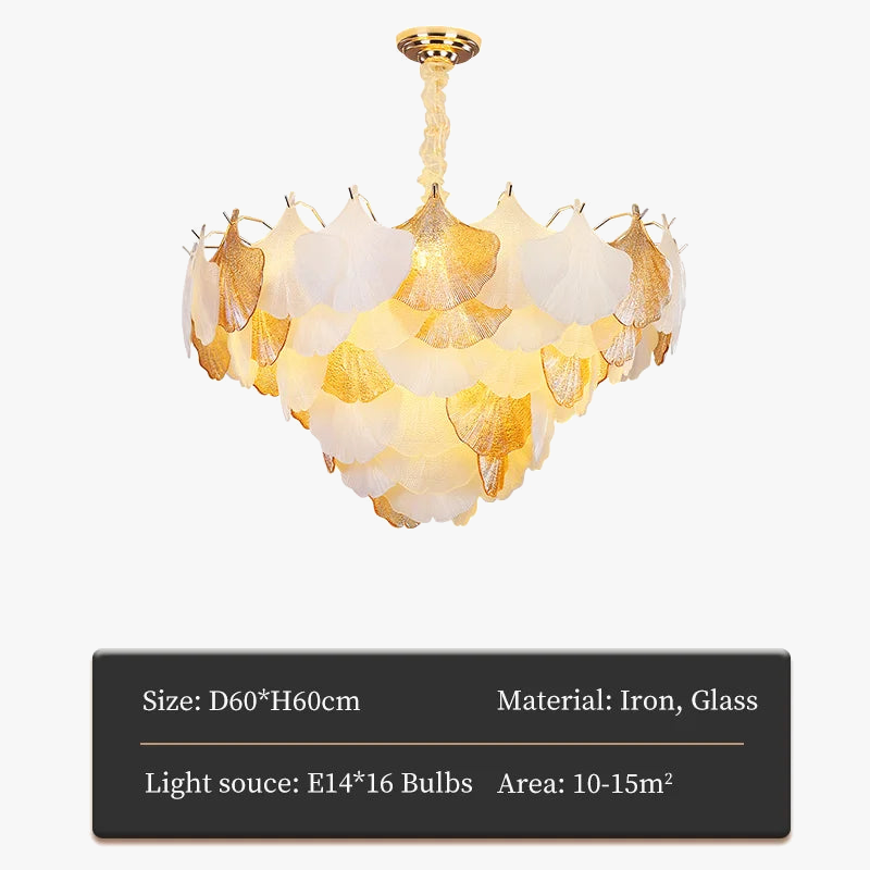 lustre en verre coquillage pour ambiance romantique et élégante