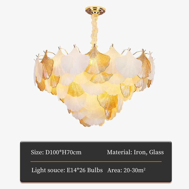 lustre en verre coquillage pour ambiance romantique et élégante