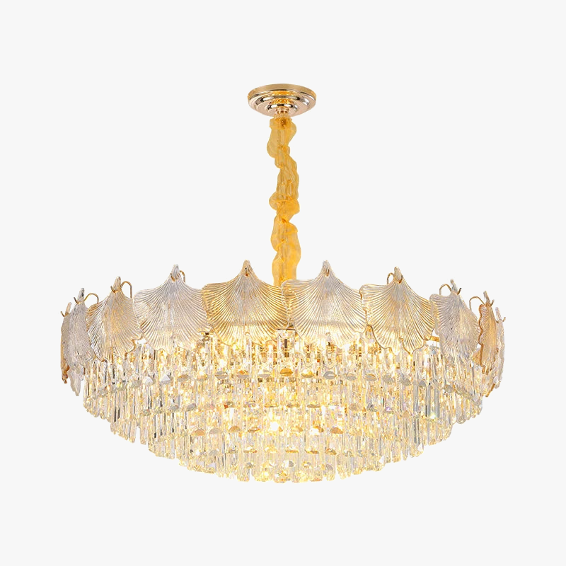lustre en verre cristal design moderne pour intérieur élégant
