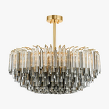 lustre en verre cristal design post-moderne pour décoration intérieure