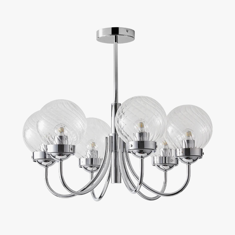 lustre en verre d'art style médiéval pour décoration intérieure