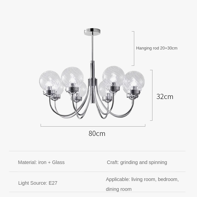 lustre en verre d'art style médiéval pour décoration intérieure moderne