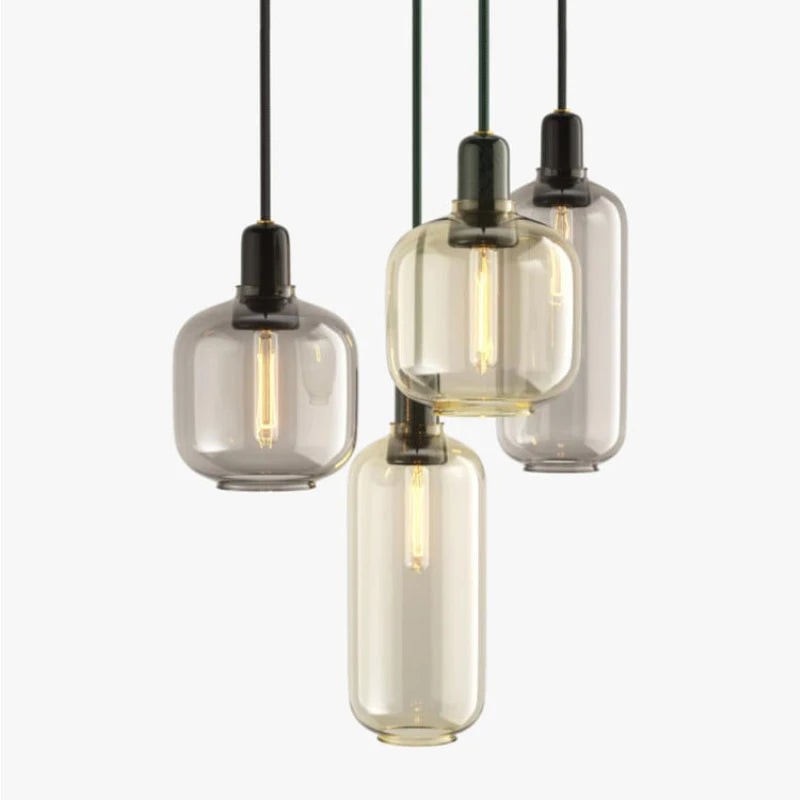 lustre en verre danois créatif rétro pour une ambiance nordique