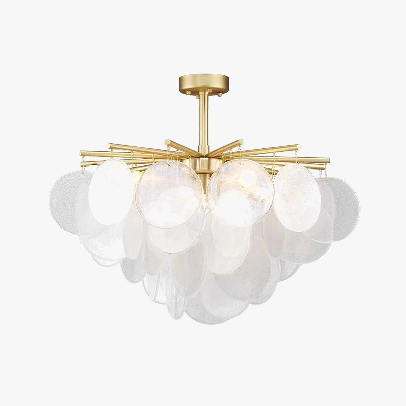lustre en verre de luxe pour décoration intérieure élégante