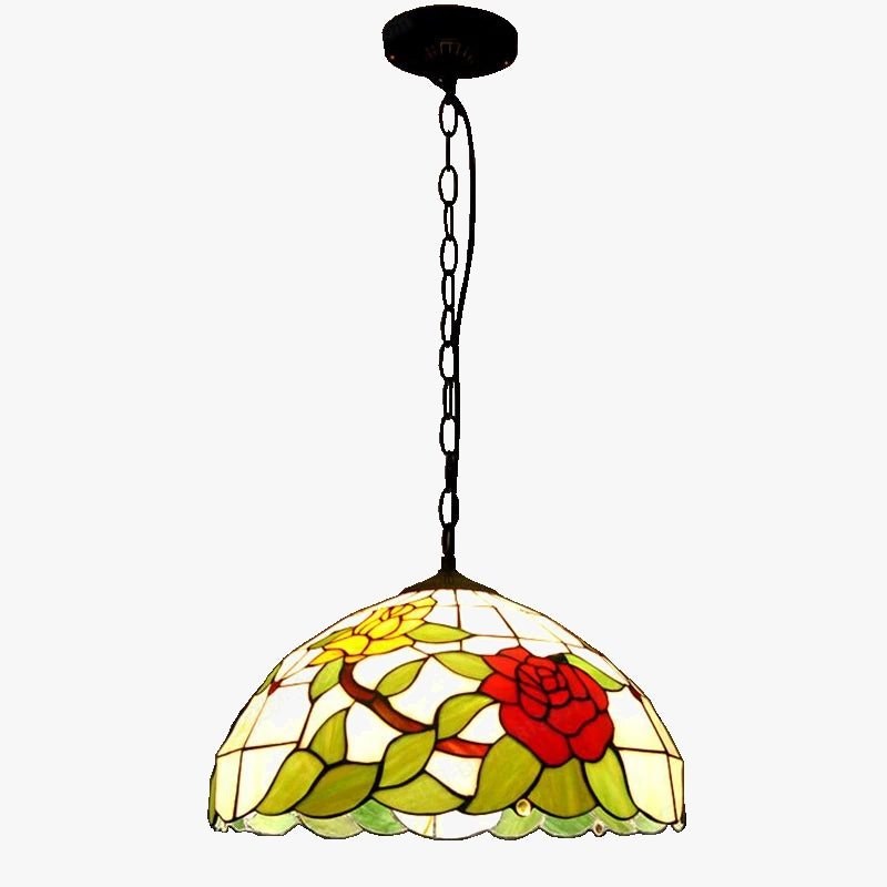 lustre en verre de pivoine style européen moderne décoratif