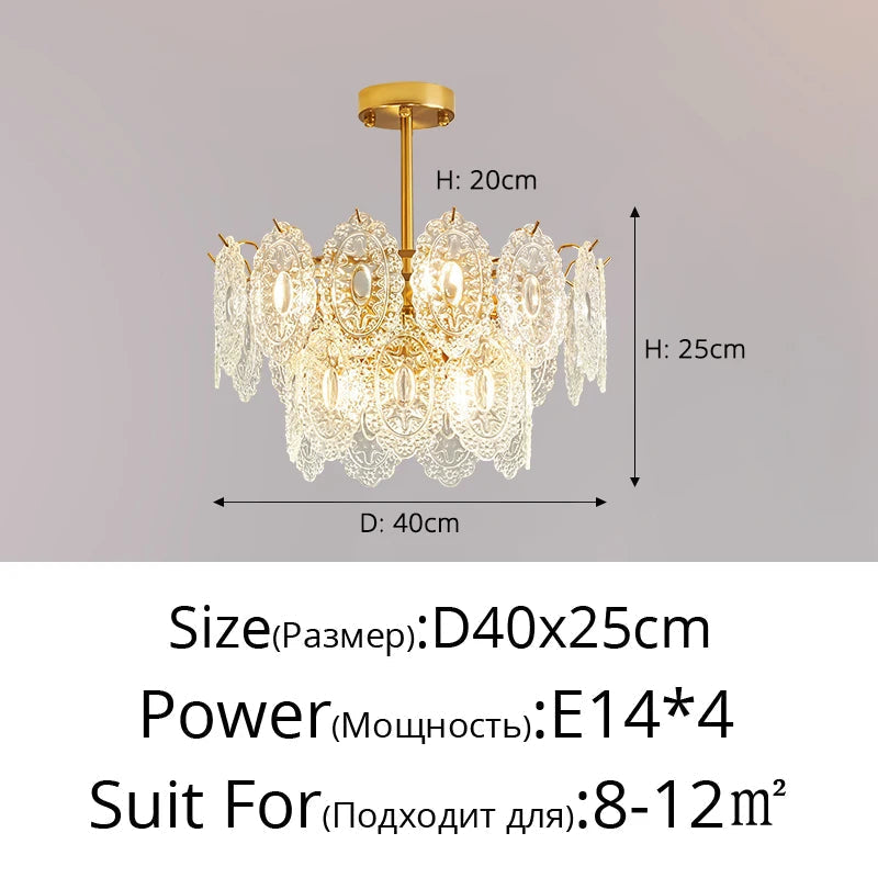 lustre en verre de style luxueux pour intérieur élégant
