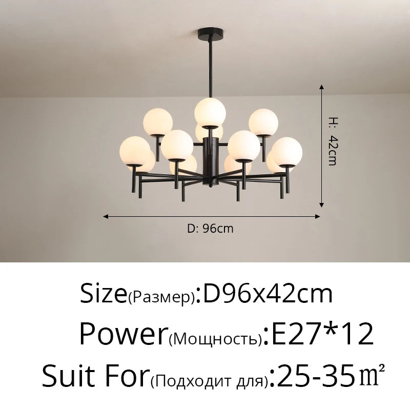lustre en verre design médiéval pour décoration intérieure moderne