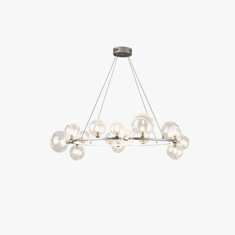lustre en verre design moderne avec bulles pour intérieur élégant
