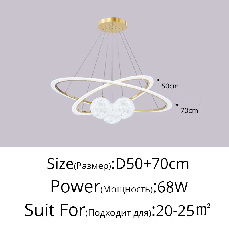 lustre en verre design nordique éclairage intérieur créatif décoratif