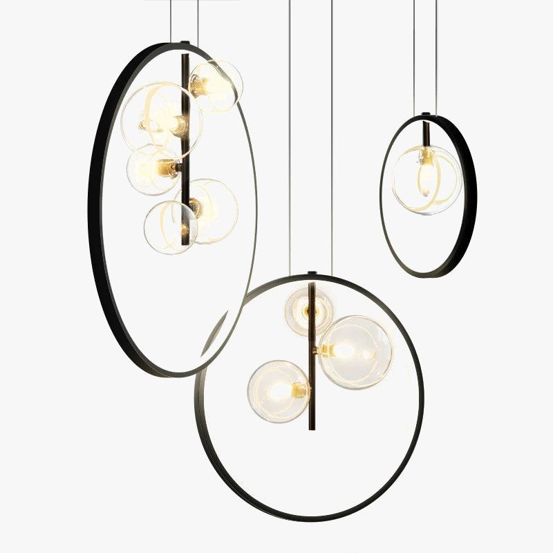 lustre en verre design nordique pour éclairage moderne décoratif
