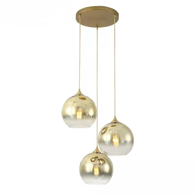 lustre en verre design nordique pour décoration intérieure
