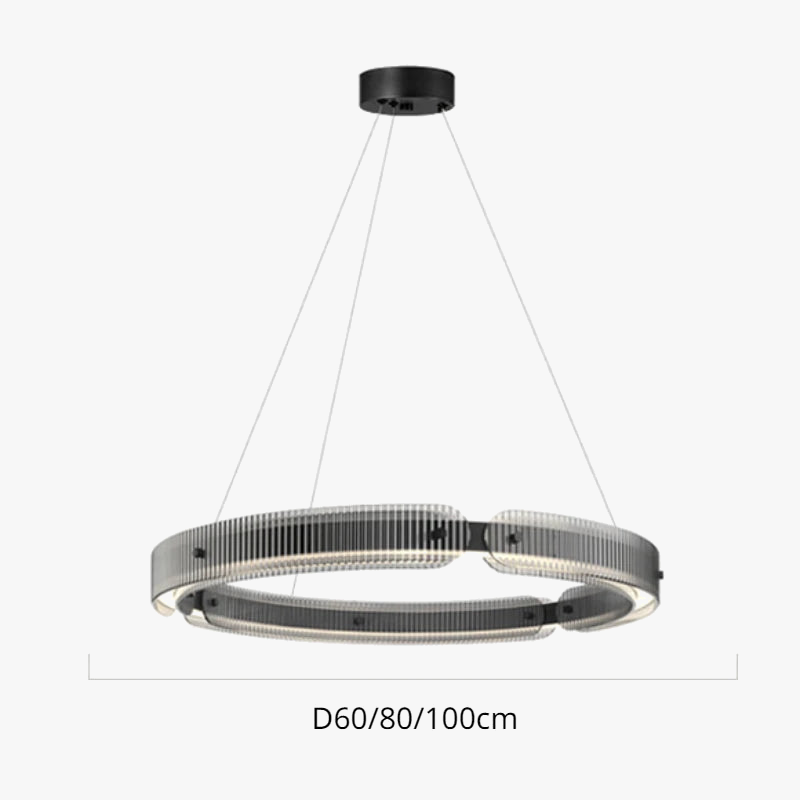 lustre en verre fumé design moderne suspension décorative