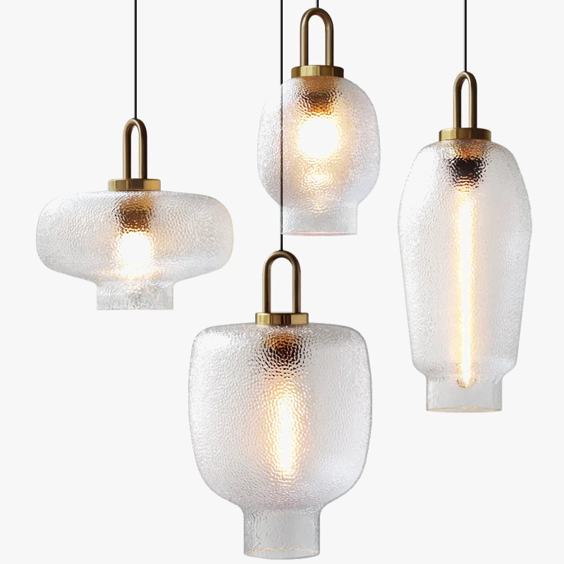 lustre en verre minimaliste au style luxueux et léger