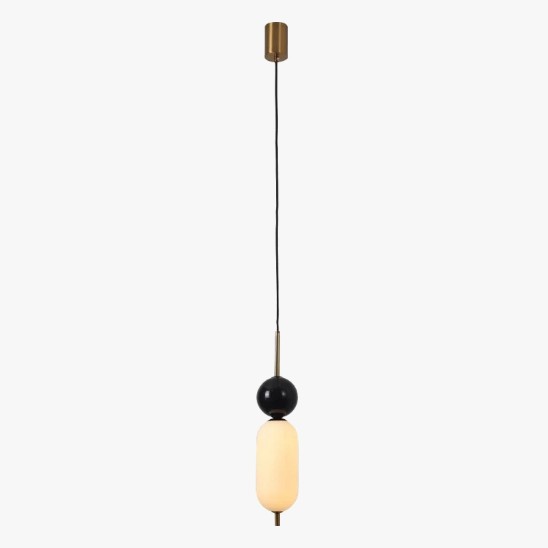 lustre en verre minimaliste éclairage créatif en marbre naturel