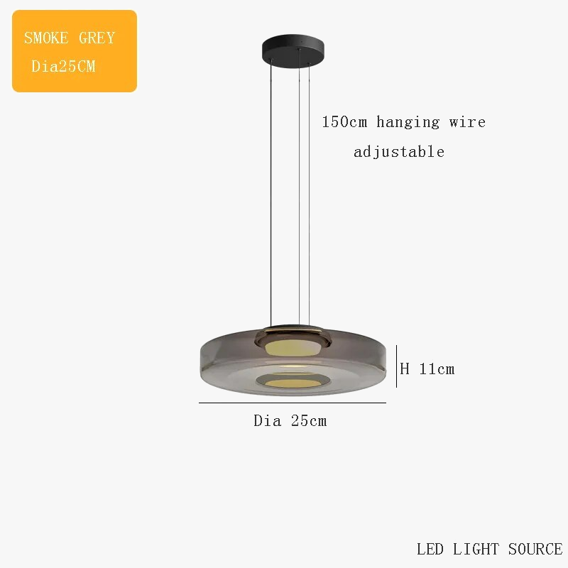 Lustre en verre minimaliste italien
