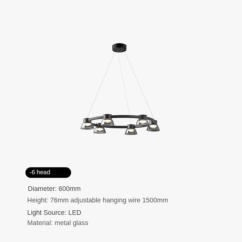 lustre en verre minimaliste italien pour intérieur moderne