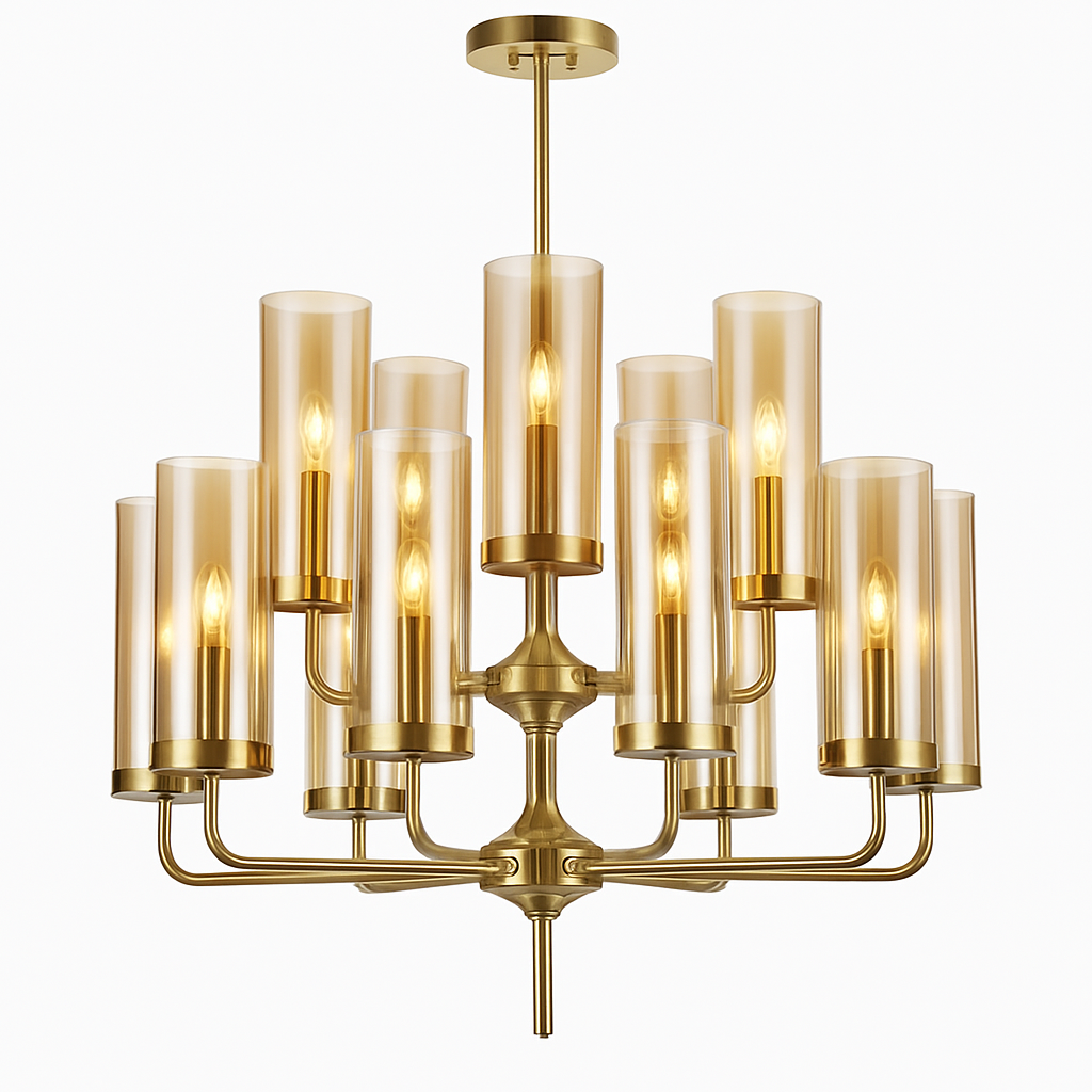 lustre en verre moderne 6 à 15 têtes design nordique luminaire intérieur