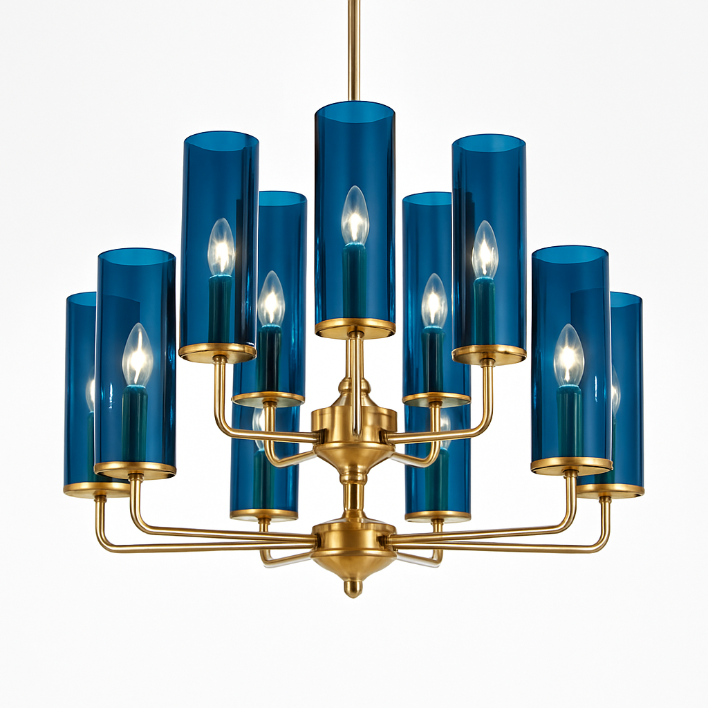 lustre en verre moderne 6 à 15 têtes design nordique luminaire intérieur