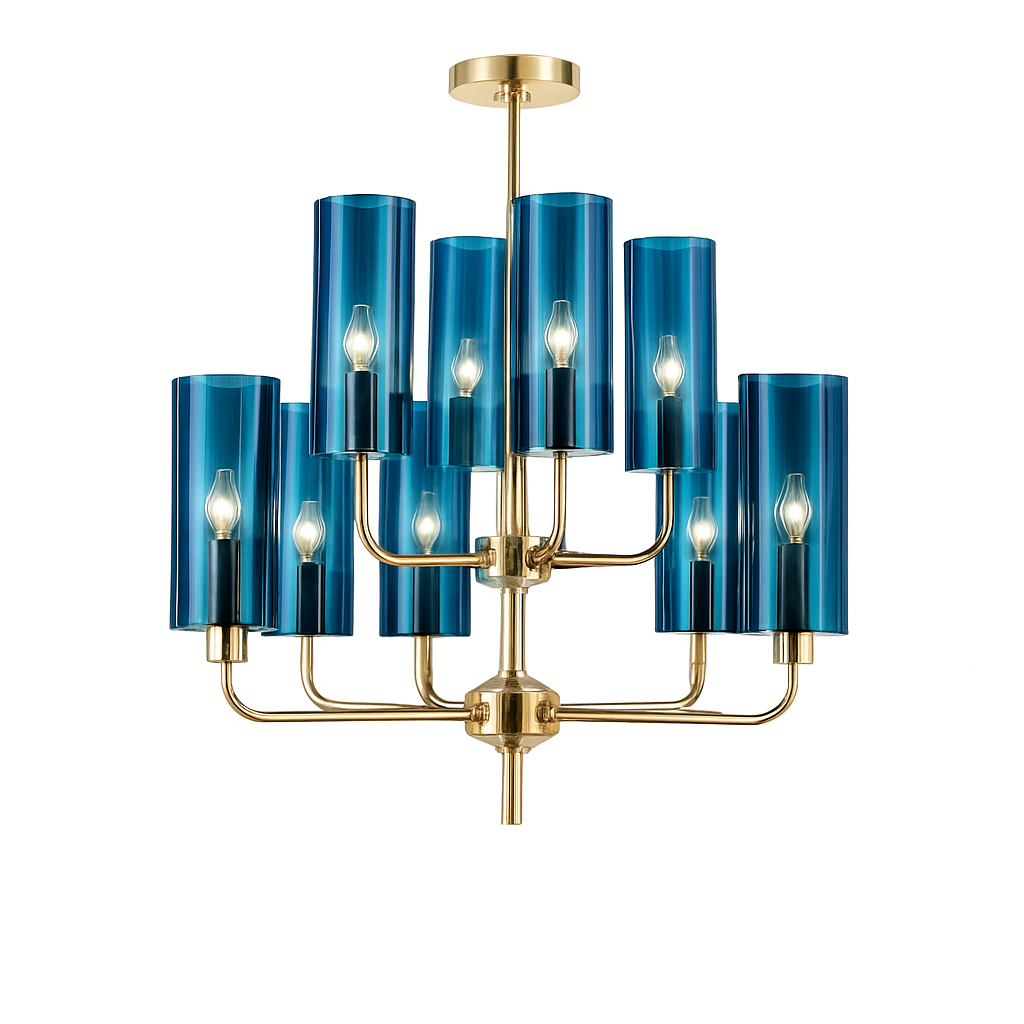lustre en verre moderne 6 à 15 têtes design nordique luminaire intérieur