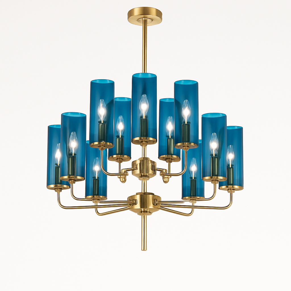 lustre en verre moderne 6 à 15 têtes design nordique luminaire intérieur