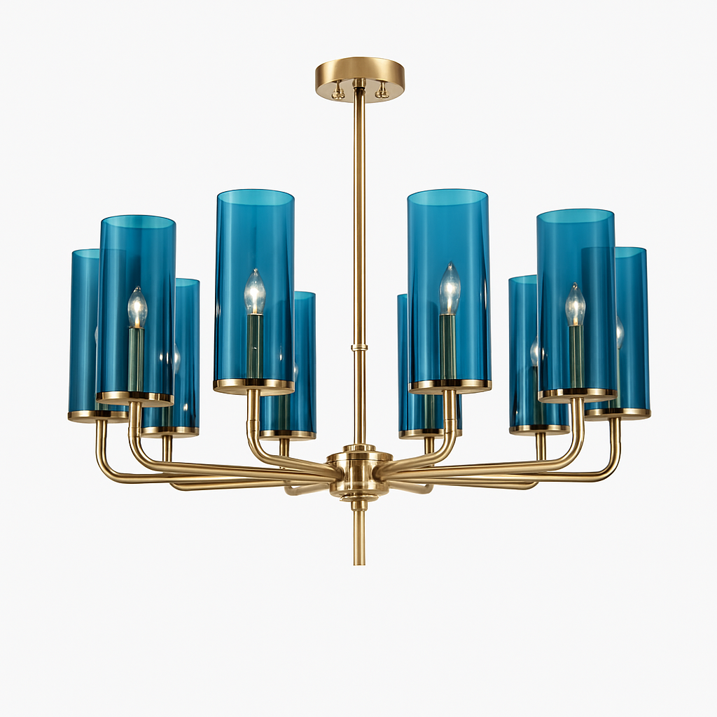 lustre en verre moderne 6 à 15 têtes design nordique luminaire intérieur