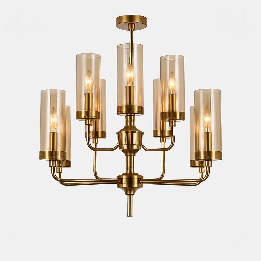 lustre en verre moderne 6 à 15 têtes design nordique luminaire intérieur