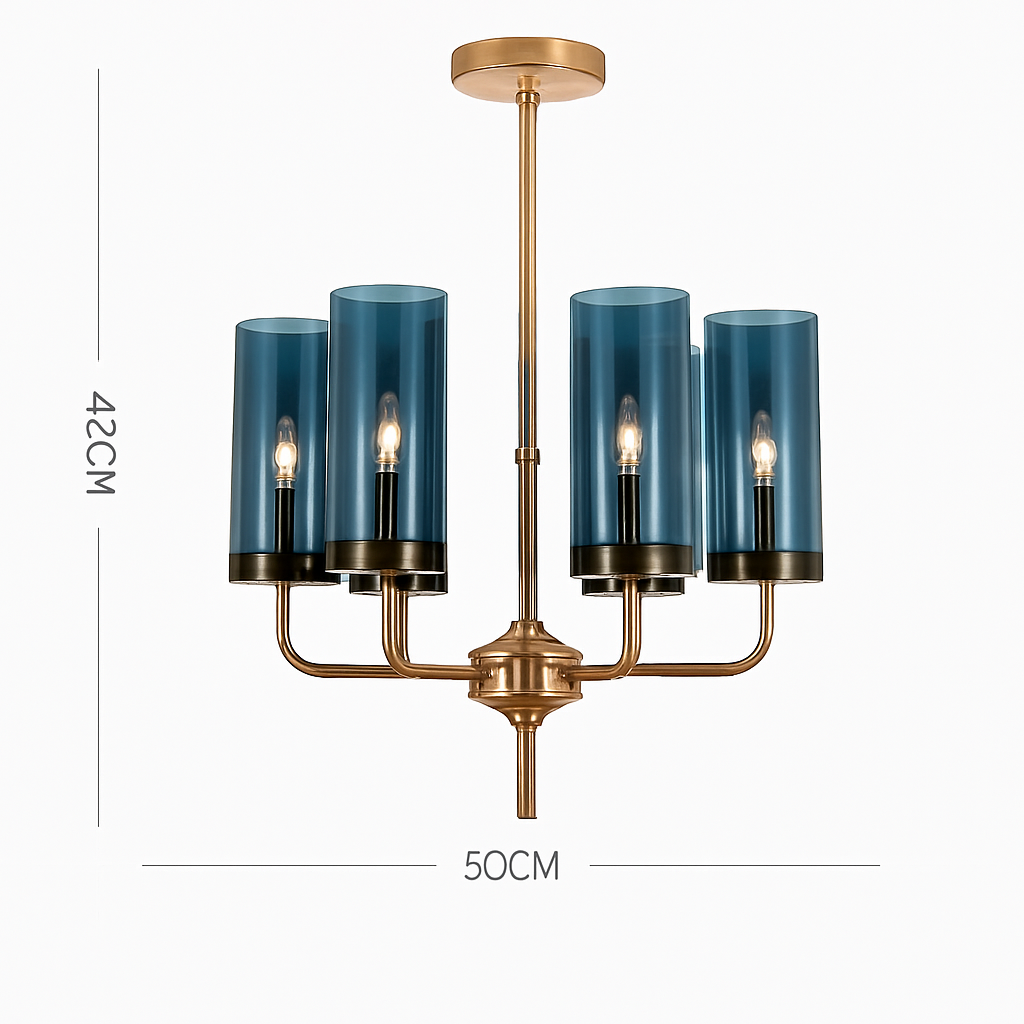 lustre en verre moderne 6 à 15 têtes design nordique luminaire intérieur