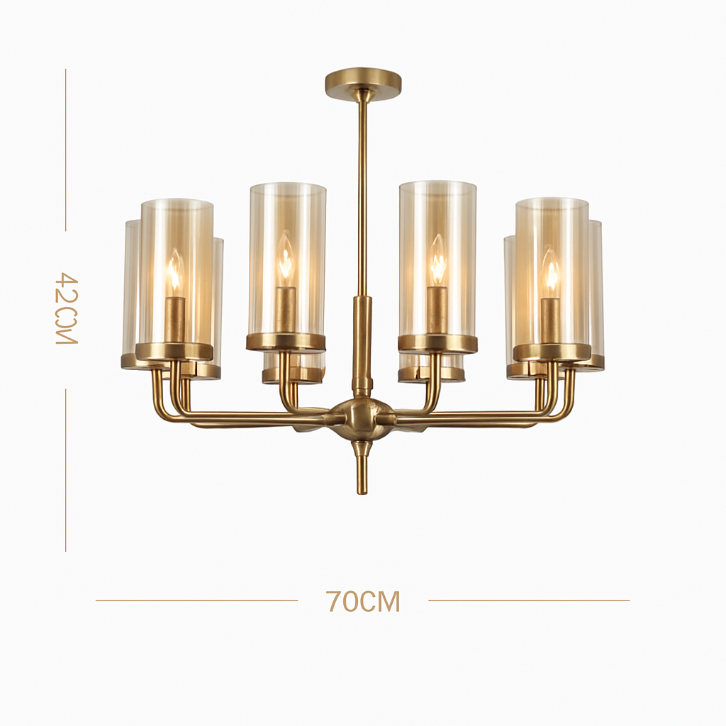 lustre en verre moderne 6 à 15 têtes design nordique luminaire intérieur