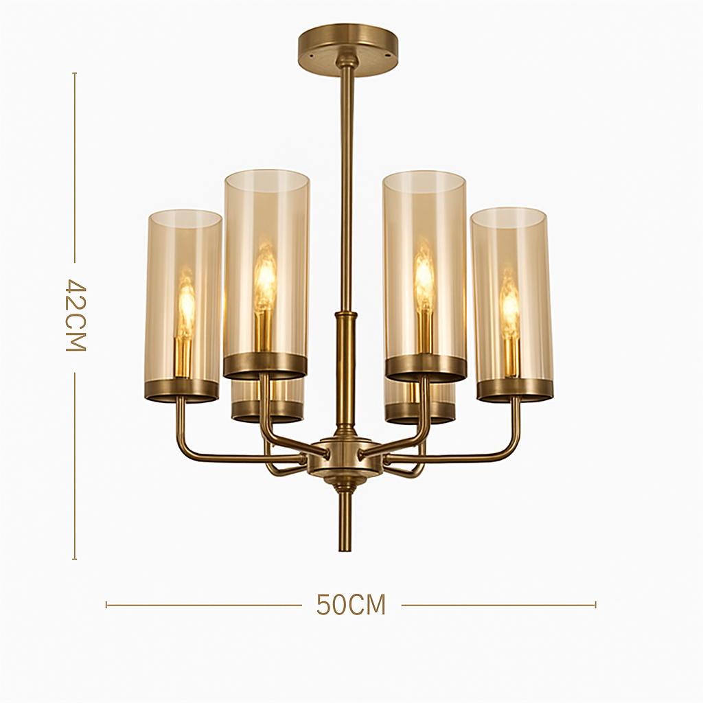 lustre en verre moderne 6 à 15 têtes design nordique luminaire intérieur