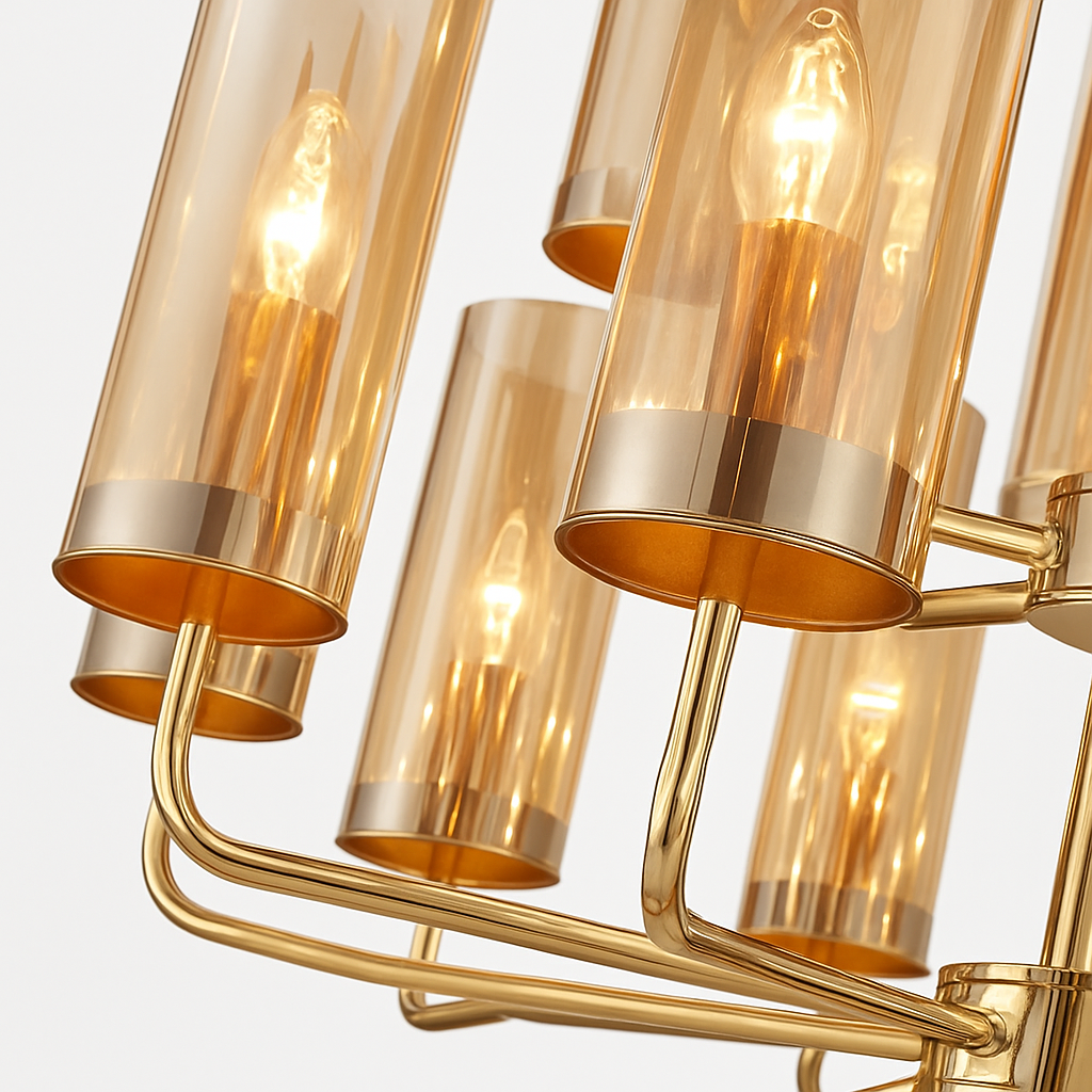 lustre en verre moderne 6 à 15 têtes design nordique luminaire intérieur