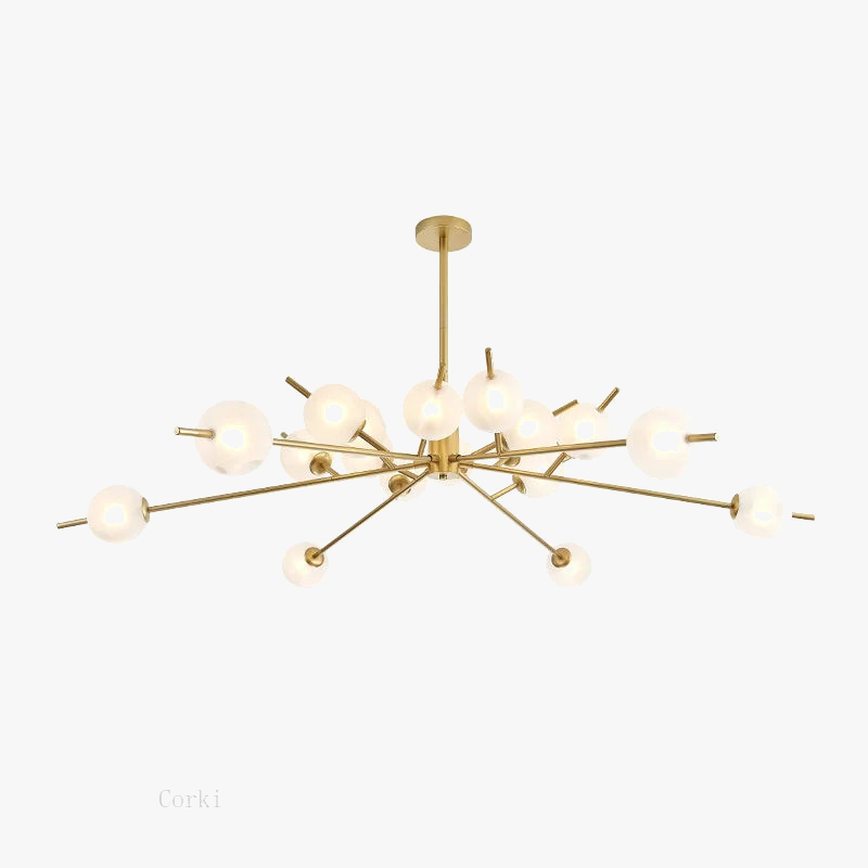 lustre en verre moderne style nordique pour décoration intérieure