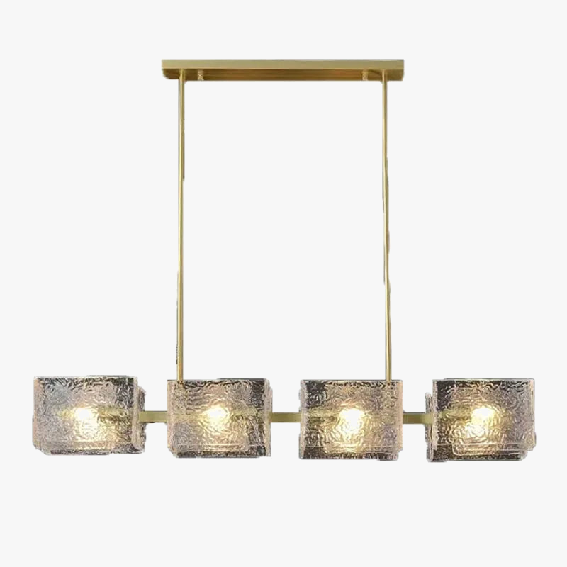 lustre en verre motif eau pour décoration intérieure style créatif