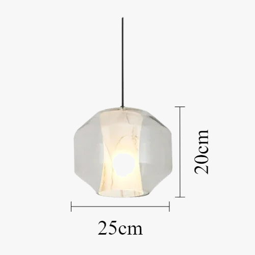 lustre en verre naturel design nordique pour décoration intérieure