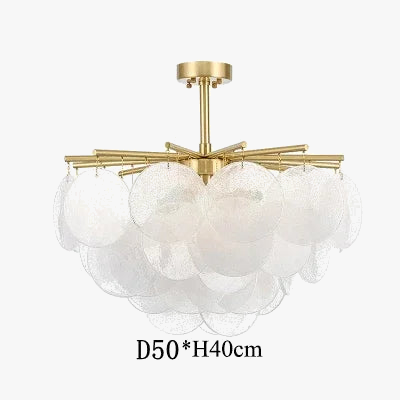 lustre en verre nordique en fer pour décoration de luxe