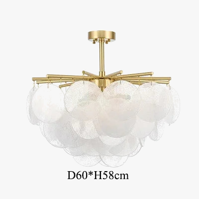 lustre en verre nordique en fer pour décoration de luxe