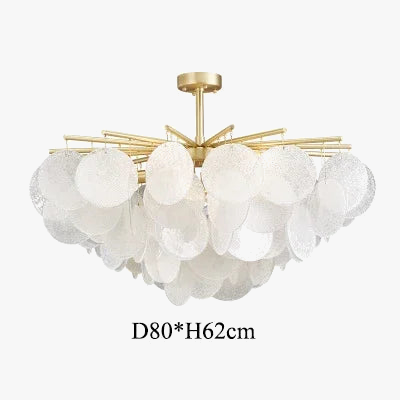 lustre en verre nordique en fer pour décoration de luxe