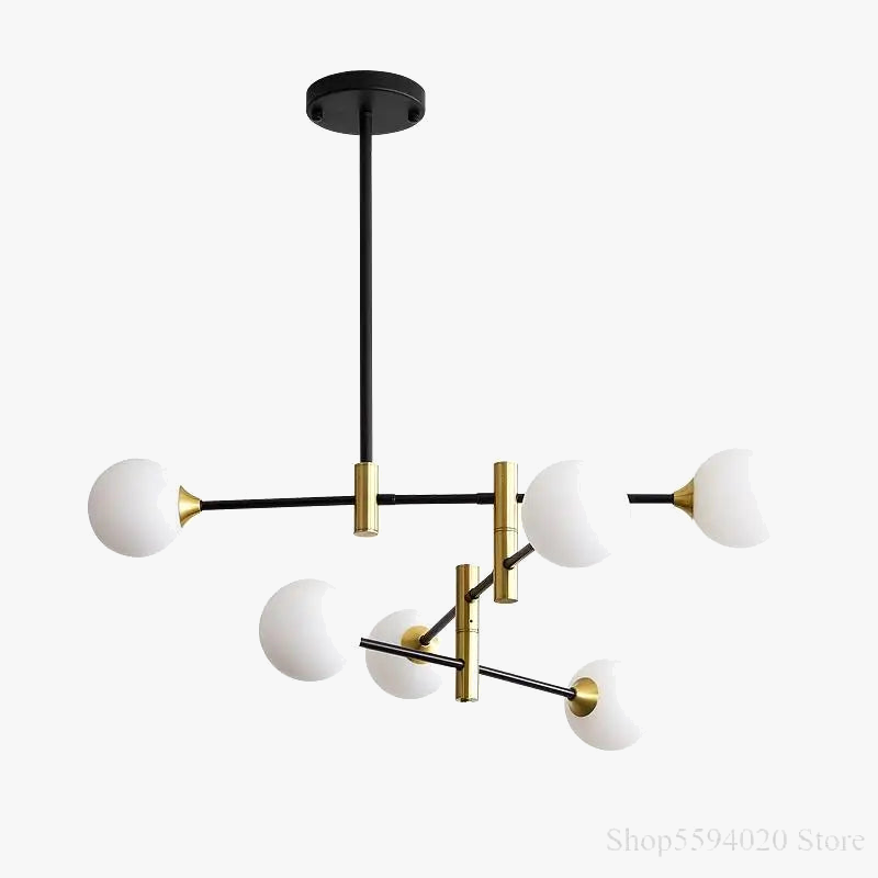 lustre en verre nordique moderne en forme géométrique