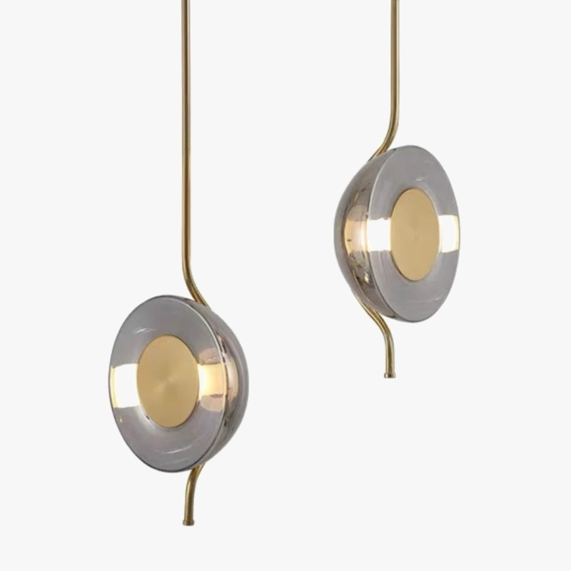 lustre en verre postmoderne créatif minimaliste design lumineux