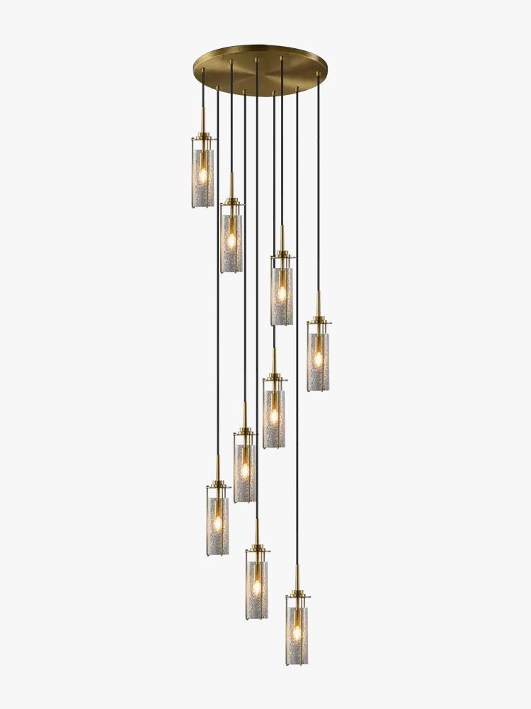 lustre en verre pour éclairage décoratif intérieur suspendu