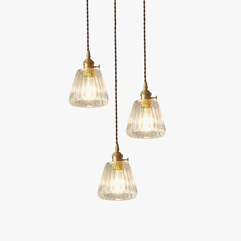 lustre en verre rétro style japonais petite suspension