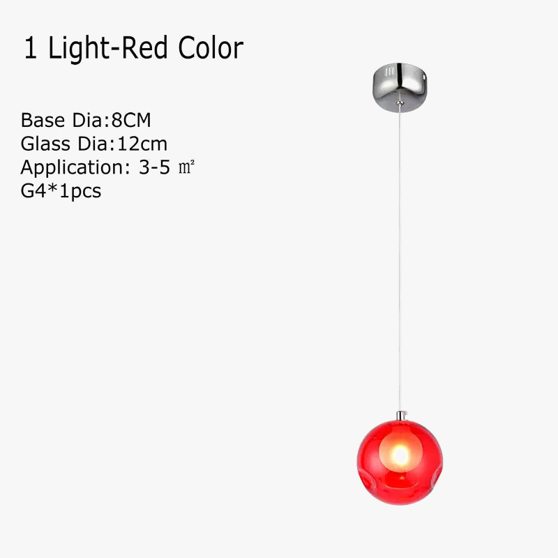 lustre en verre soufflé led créatif pour chambre d'enfants