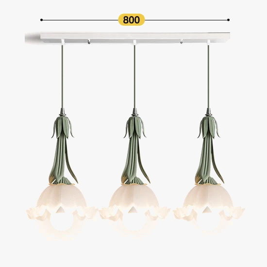 lustre en verre style français avec fleurs décoratives pour intérieur