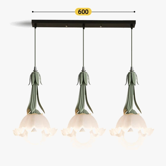 lustre en verre style français avec fleurs décoratives pour intérieur